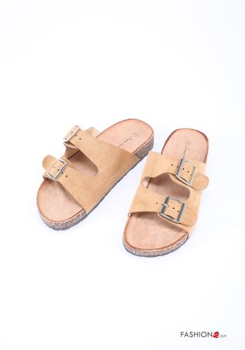 Pantoletten  Wildleder mit Riemen regulierbar - ph 1