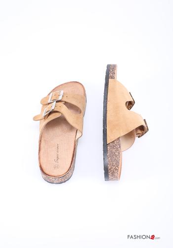 Pantoletten  Wildleder mit Riemen regulierbar - ph 2