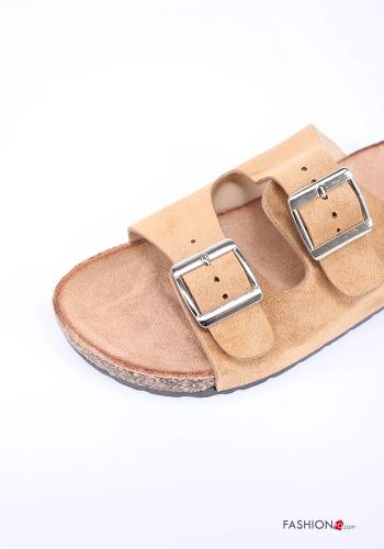 Pantoletten  Wildleder mit Riemen regulierbar - ph 3