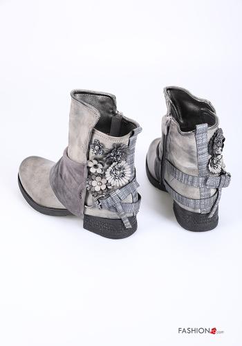 Botines con cremallera con tachuelas - ph 4