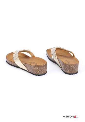 Genuine Leather Flip flops with studs Wedge - ph 2
