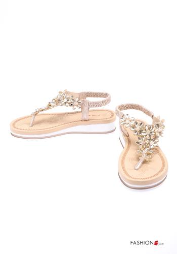 Sandalias cuña con brillantes - ph 2