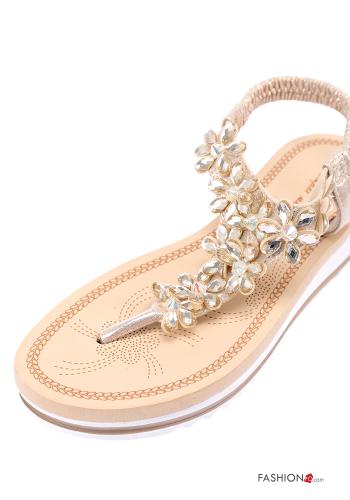 Sandalias cuña con brillantes - ph 3