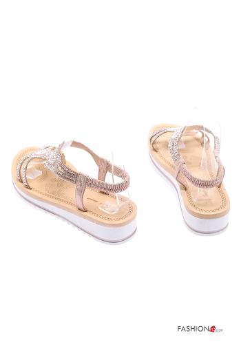 wedge Sandals with rhinestones - ph 4