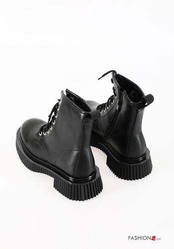 Botas estilo militar imitación de cuero con cremallera - ph 2