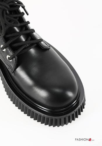 Botas estilo militar imitación de cuero con cremallera - ph 4