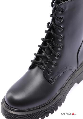 Bottes militaires faux cuir avec fermeture éclair - ph 3
