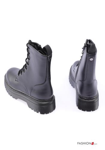 Bottes militaires faux cuir avec fermeture éclair - ph 4