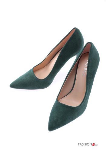 Scarpe con tacco camoscio decolleté - ph 1