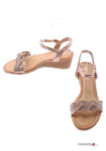 Sandali con strass con cinturino - ph 2