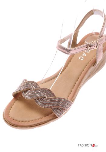 Sandali con strass con cinturino - ph 3
