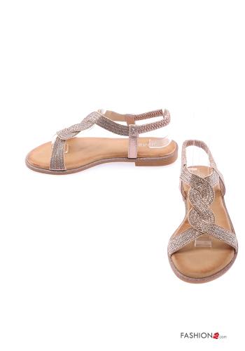 Sandali ecopelle con strass - ph 2