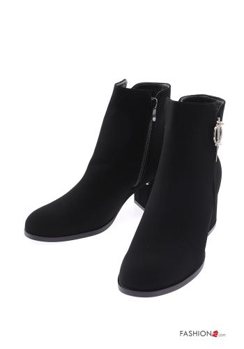 Botines Gamuza de punta redonda con cremallera - ph 1