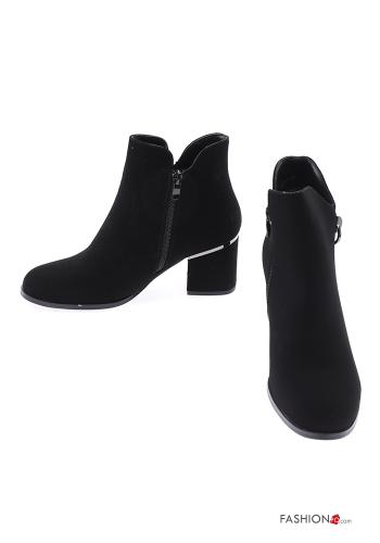 Botins camurça ponta redonda com fecho - ph 2