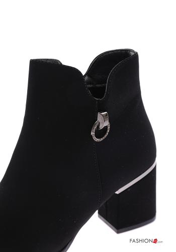 Botins camurça ponta redonda com fecho - ph 3