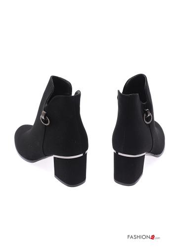 Botins camurça ponta redonda com fecho - ph 4