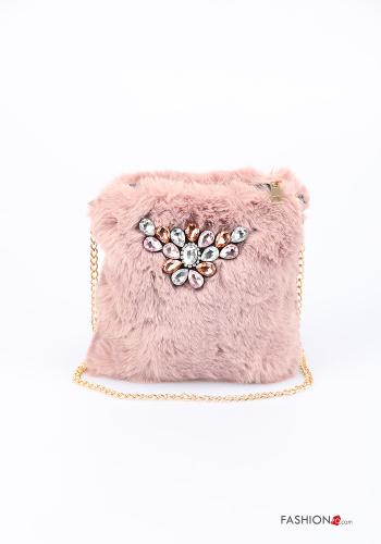 Borsa in Pelliccia ecologica con strass - ph 1