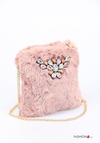 Borsa in Pelliccia ecologica con strass - ph 2