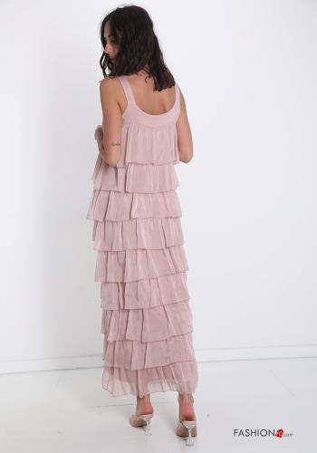 Vestido Sin Mangas de Seda con volantes - ph 2