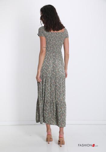 Abito  con balze Fantasia floreale - ph 2
