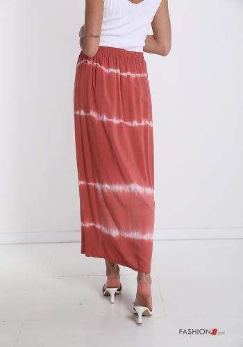 Gonna  con bottoni longuette Fantasia batik - ph 2
