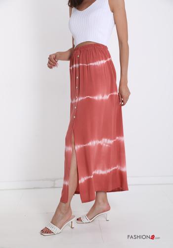 Gonna  con bottoni longuette Fantasia batik - ph 3