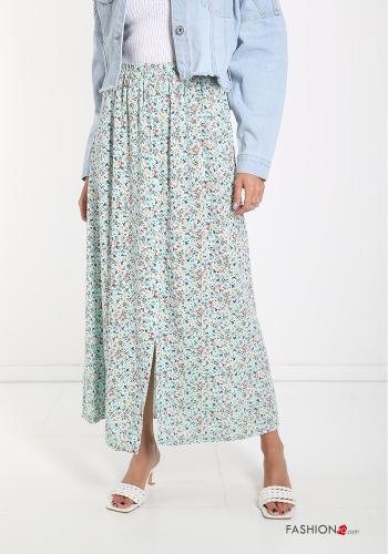 Jupe  avec des boutons longuette Imprimé floral - ph 1