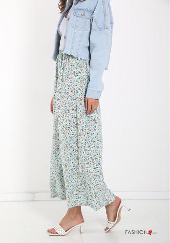 Jupe  avec des boutons longuette Imprimé floral - ph 3