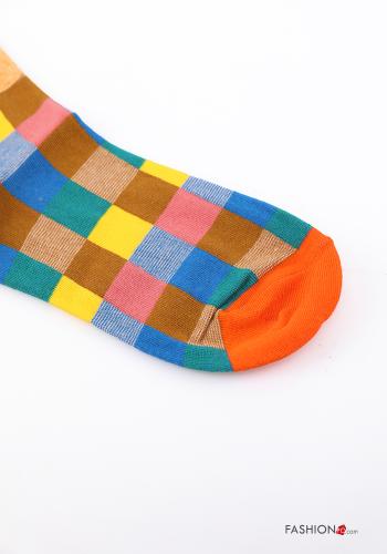 Chaussettes courtes en Coton Imprimé vichy - ph 2