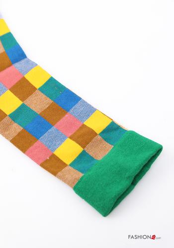 Chaussettes courtes en Coton Imprimé vichy - ph 3