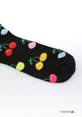 Natur Muster Kurze Socken aus Baumwolle - ph 2