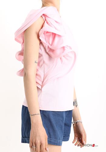 T-shirt de Algodón con volantes - ph 3