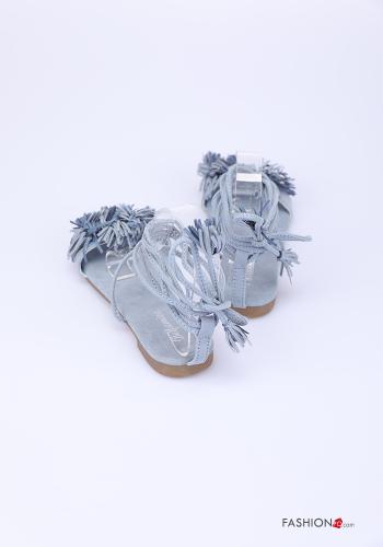 Sandalias  con flecos regulable con correa Gamuza - ph 2