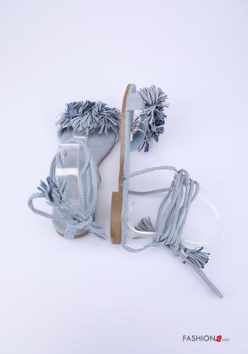 Sandalias  con flecos regulable con correa Gamuza - ph 4