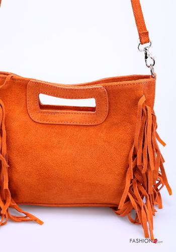 Wildleder Tasche aus Echtes Leder mit Fransen - ph 4
