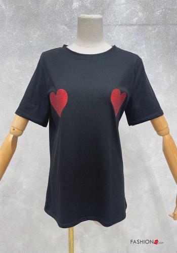 Herzmuster T-shirt aus Baumwolle - ph 1