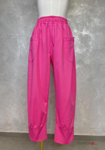 Pantalone in Cotone con tasche con elastico