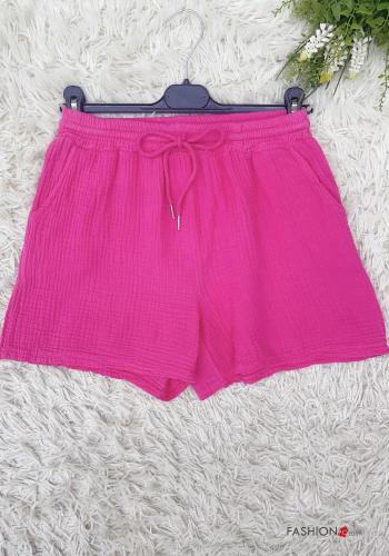 Pantaloncino Short in Cotone con tasche con elastico - ph 1