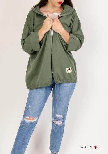 Cotton Jacket with zip with hood - ph 1