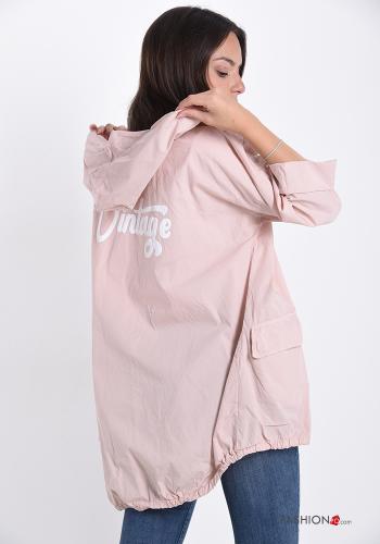 Cotton Wind Jacket with pockets with hood with zip - ph 1