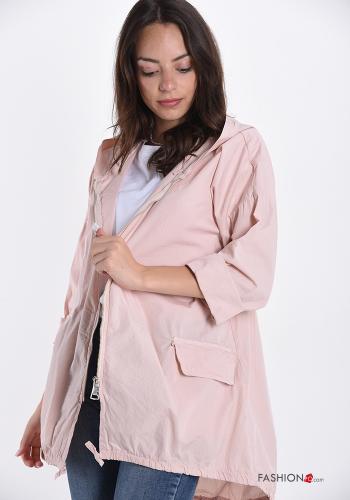 Cotton Wind Jacket with pockets with hood with zip - ph 2