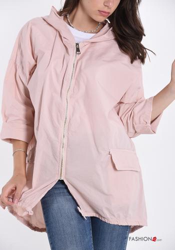 Cotton Wind Jacket with pockets with hood with zip - ph 4