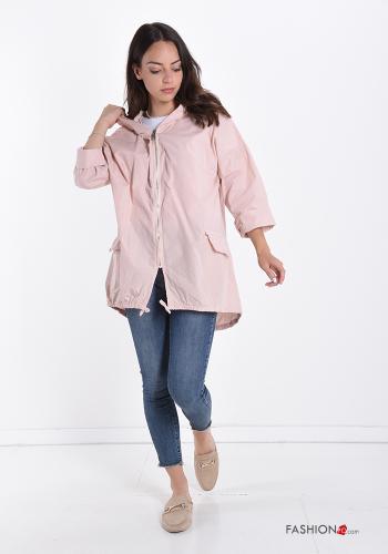 Cotton Wind Jacket with pockets with hood with zip - ph 5