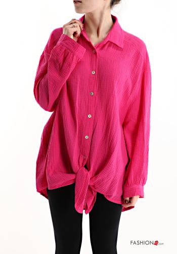 Camicia in Cotone oversize con nodo