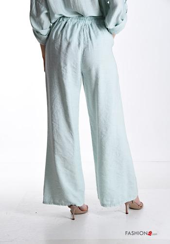 Pantalone in Lino con elastico con tasche con coulisse - ph 2