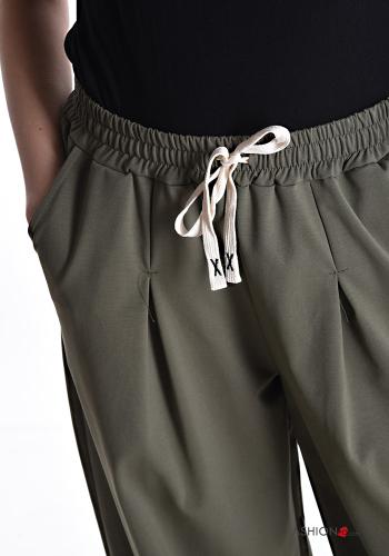 Hose aus Baumwolle mit Taschen mit gummizug mit kordelzug - ph 4