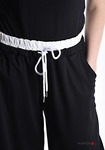 wide leg Hose mit Taschen mit gummizug mit kordelzug - ph 4