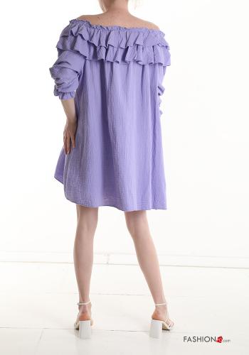 Bluse aus Baumwolle mit Volants 3/4 ärmel - ph 2