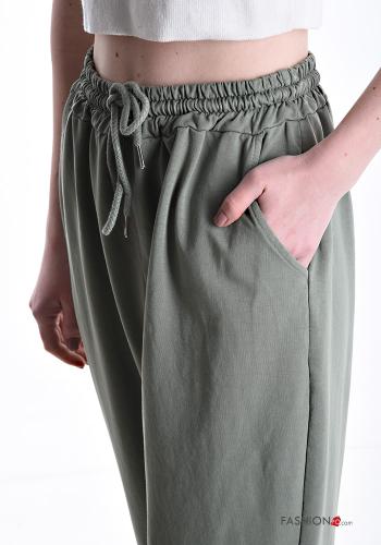 Hose aus Baumwolle mit Taschen mit gummizug mit kordelzug - ph 4