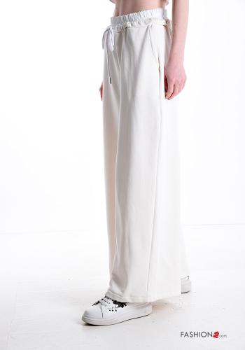 wide leg Hose aus Baumwolle mit Taschen mit gummizug - ph 3